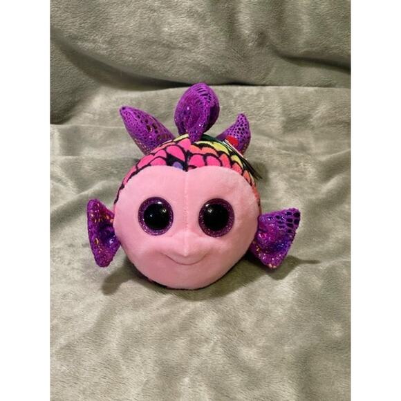 Ty Beanie Boos Collection-Multicolored Flippy the Fish-Retired (2017)-NWT - Picture 6 of 6